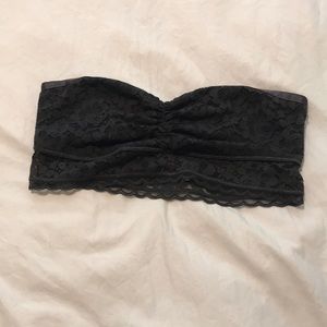 Aerie Charcoal Grey Strapless Bandeau Top-Bra